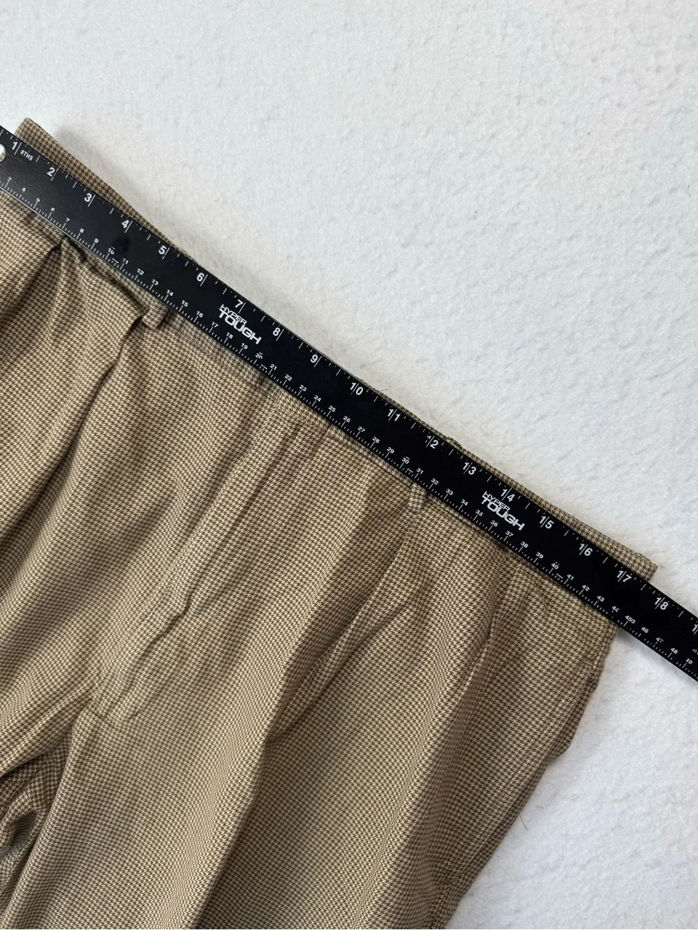 Polo Ralph Lauren Brown Houndstooth Pleated Cuffed Dress Pants